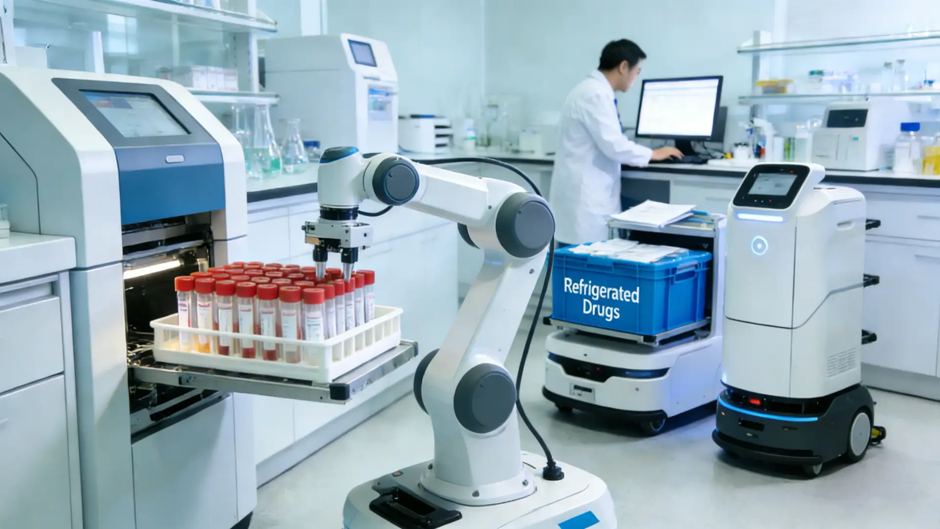 Agv Lab How are AGVs freeing clinical staff from hospital logistics?